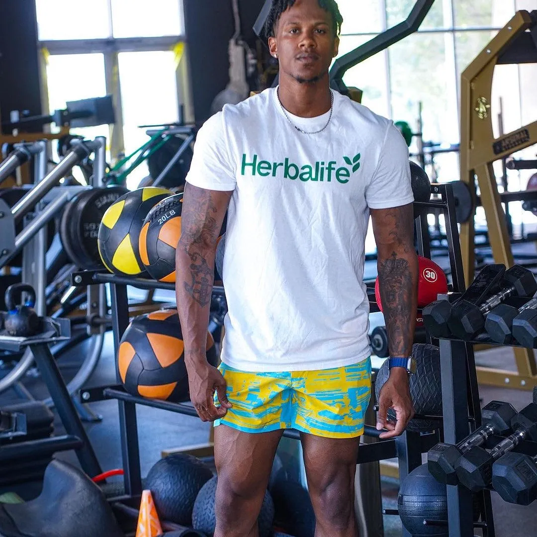 2 in 1 Stretch Long Lined Sea Sunset Gym Shorts