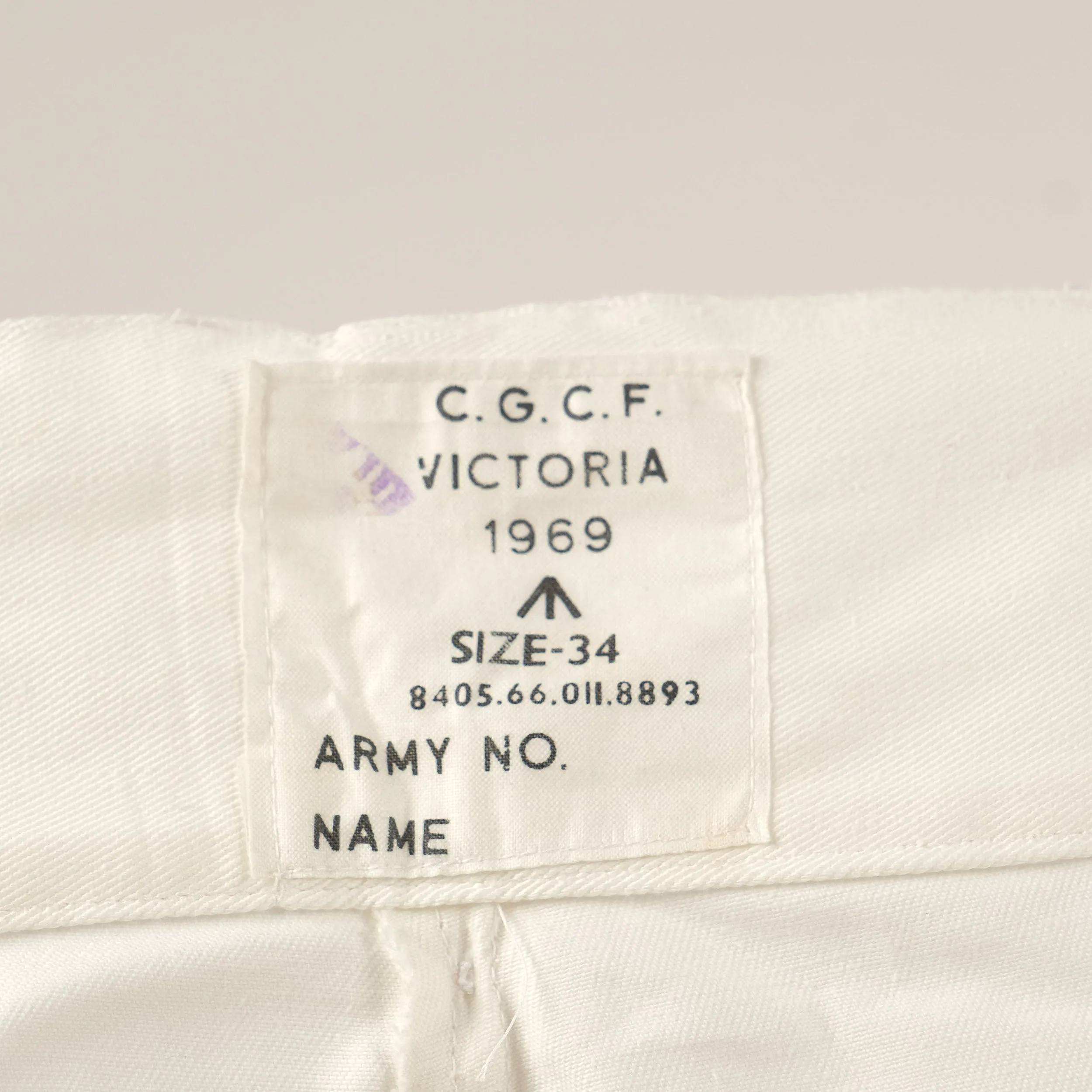 60'S AUSSIE ARMY GURKHA SHORT - WHITE