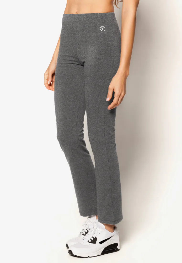 Active Basic Straight-Cut Flare Leggings (Variety) (S-XL）
