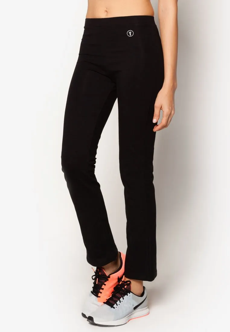Active Basic Straight-Cut Flare Leggings (Variety) (S-XL）