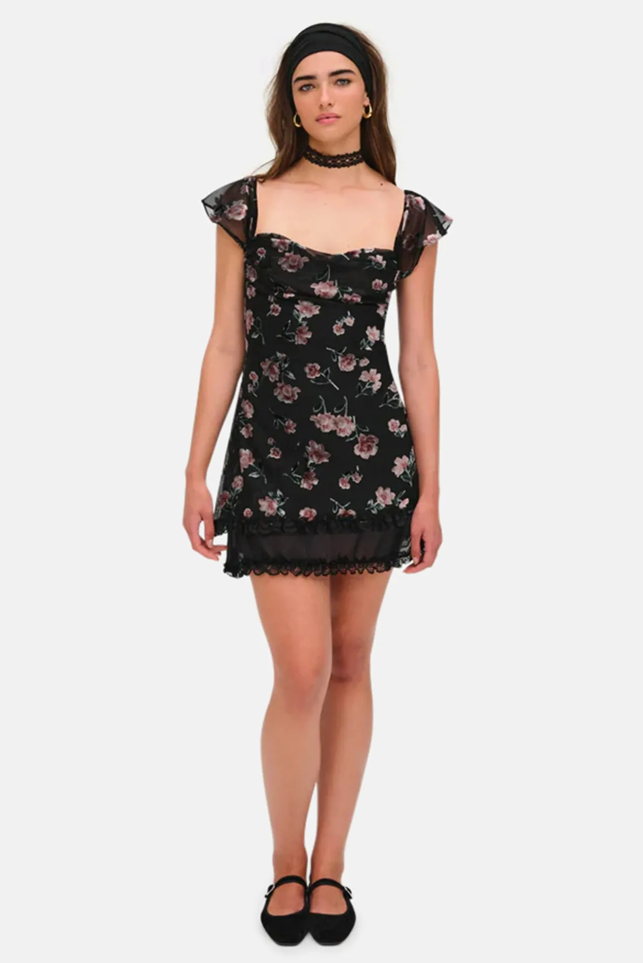 Aigrette Mini Dress Black