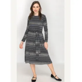Aline Penny Shimmer Zig Zag Dress