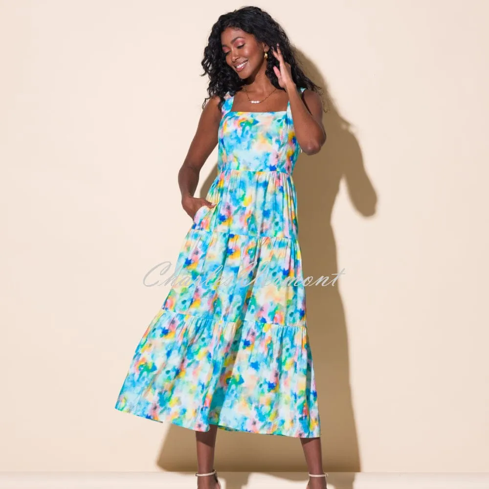 Alison Sheri Multi-Coloured Tiered Dress - Style A43122