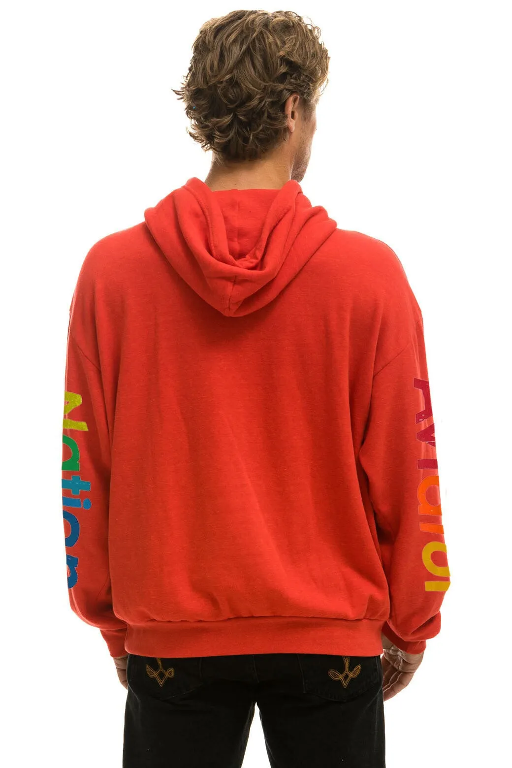 Aviator Nation Relaxed Fit Pullover Hoodie in Red - Aspen Edition