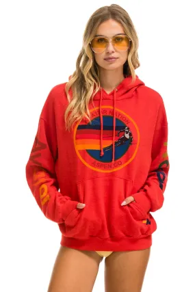 Aviator Nation Relaxed Fit Pullover Hoodie in Red - Aspen Edition
