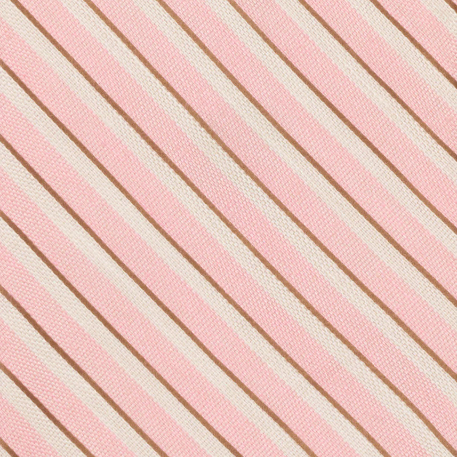 BARBA Pink Diagonal Striped Seven Fold Linen-Silk Tie NEW
