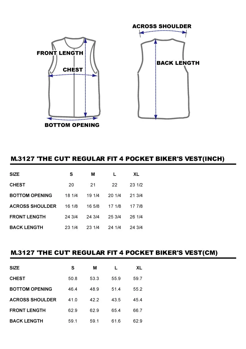 BZEN M.3127-THE CUT REGULAR FIT 2 POCKET BIKER'S VEST-12.5oz-CANVAS-E0 TURMERIC
