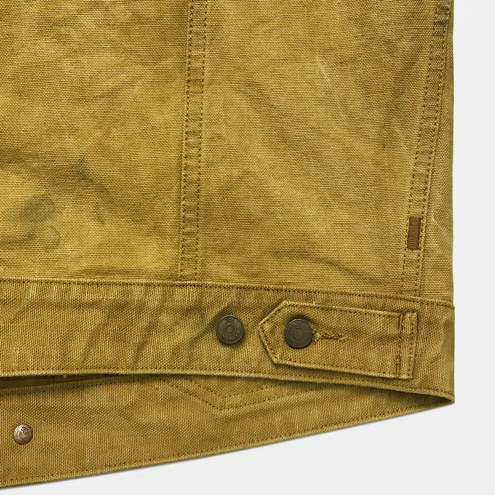 BZEN M.3127-THE CUT REGULAR FIT 2 POCKET BIKER'S VEST-12.5oz-CANVAS-E0 TURMERIC