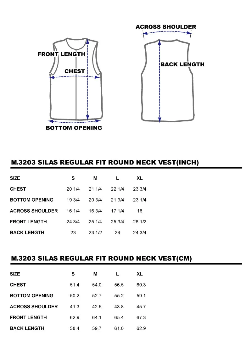BZEN M.3203-SILAS REGULAR FIT ROUND NECK VEST-17oz-SELVEDGE-LOOMSTATE-RAW INDIGO