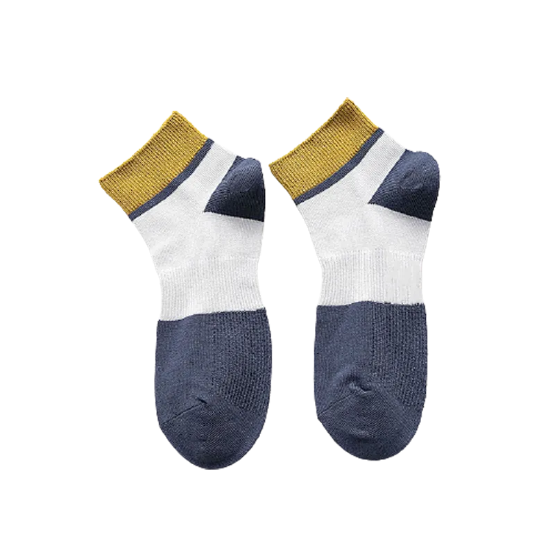 Chokore Navy Blue And Dark Grey Ankle Bamboo Socks