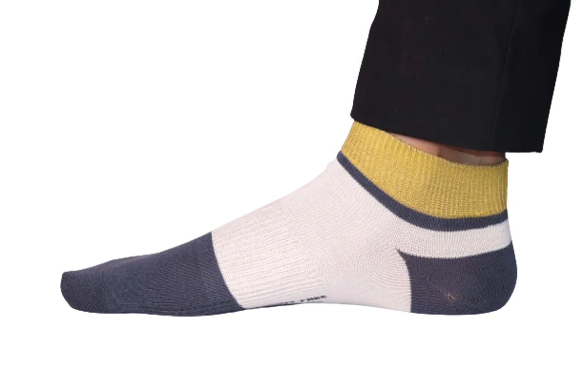 Chokore Navy Blue And Dark Grey Ankle Bamboo Socks
