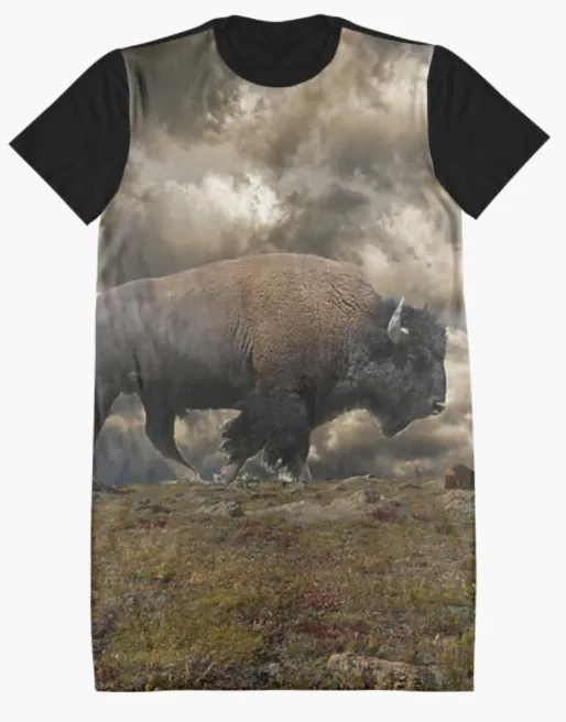Cowgirl Kim Roaming The Plains Tee Dress - Large Only