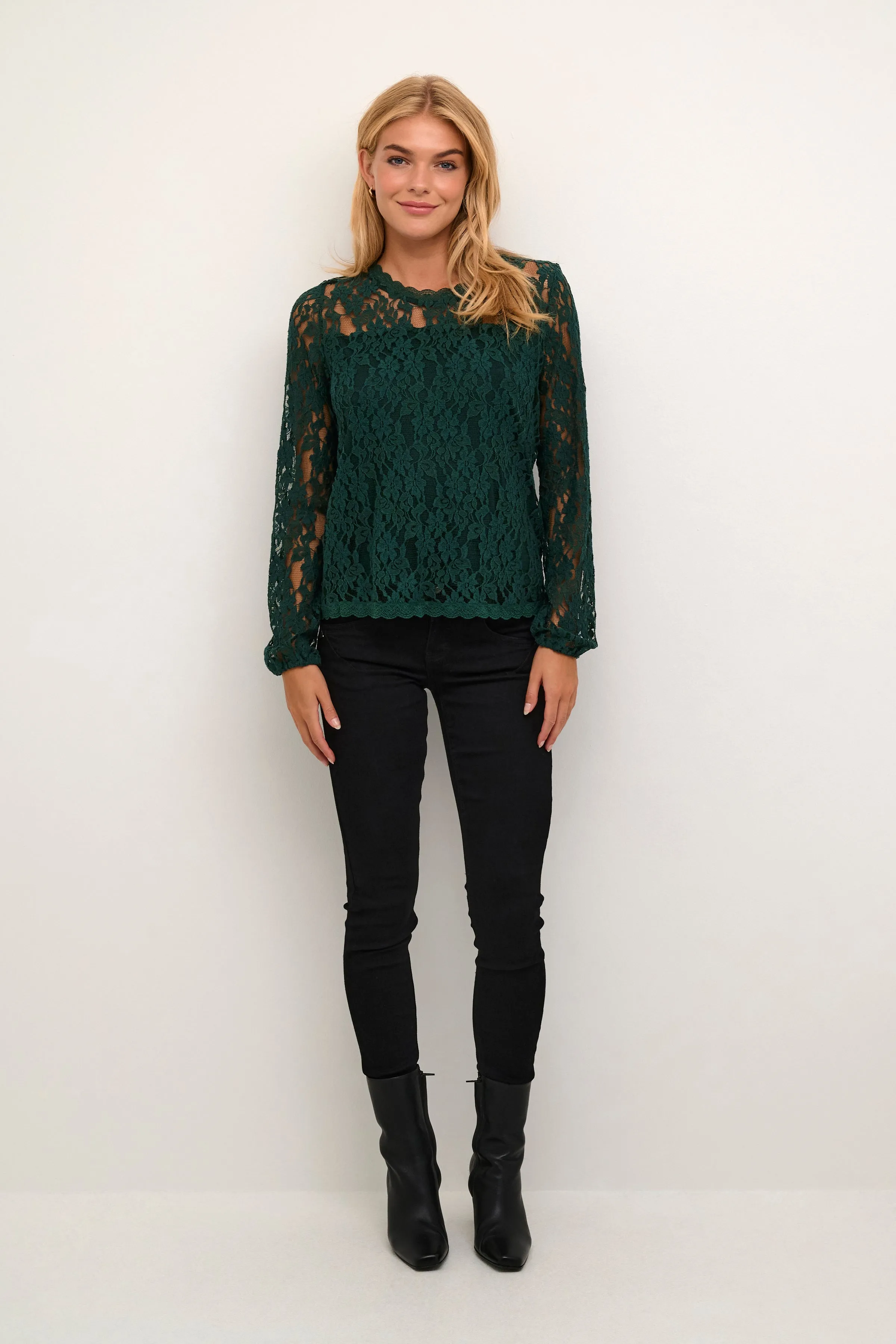 Cream Kit Lace Blouse