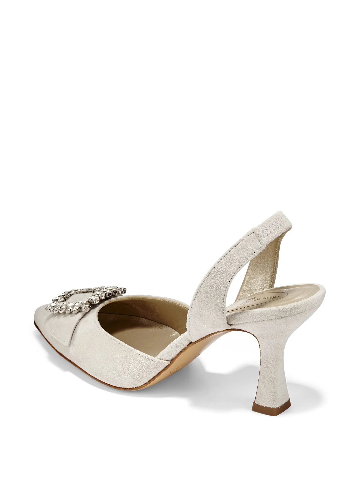 Crystal Slingback Suede Heel