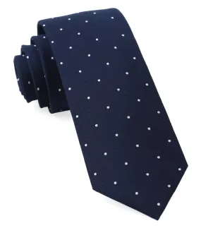 Dotted Report Navy Tie