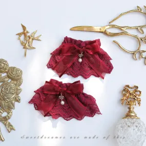 Double Lace Pearl Wristcuffs
