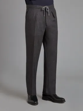 Drawcord Pants - Dark Grey Drago Flannel
