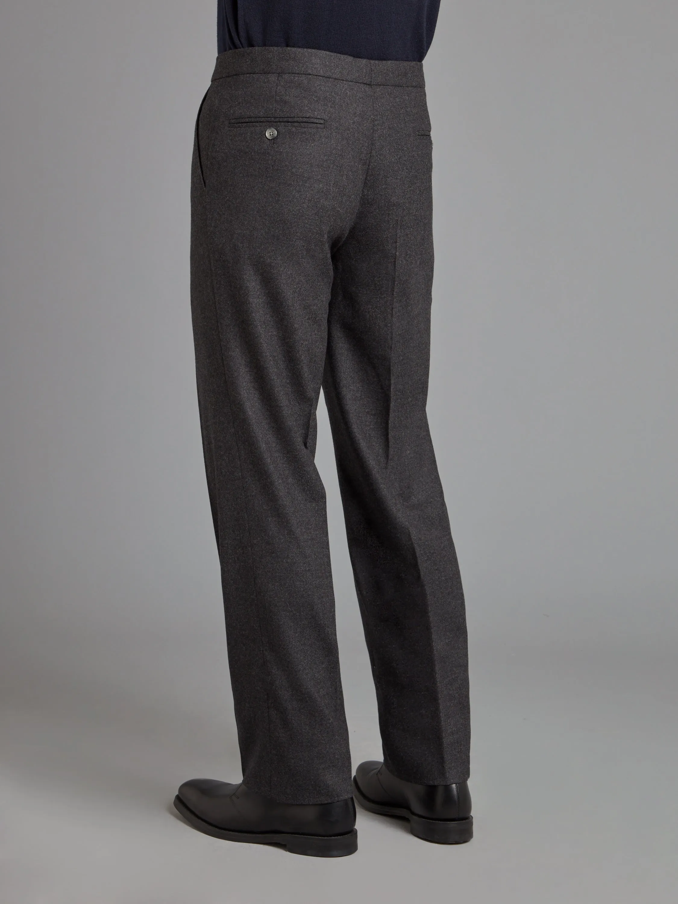 Drawcord Pants - Dark Grey Drago Flannel