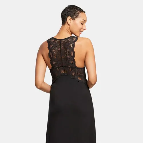 Fleur't Lace T-Back Gown Black