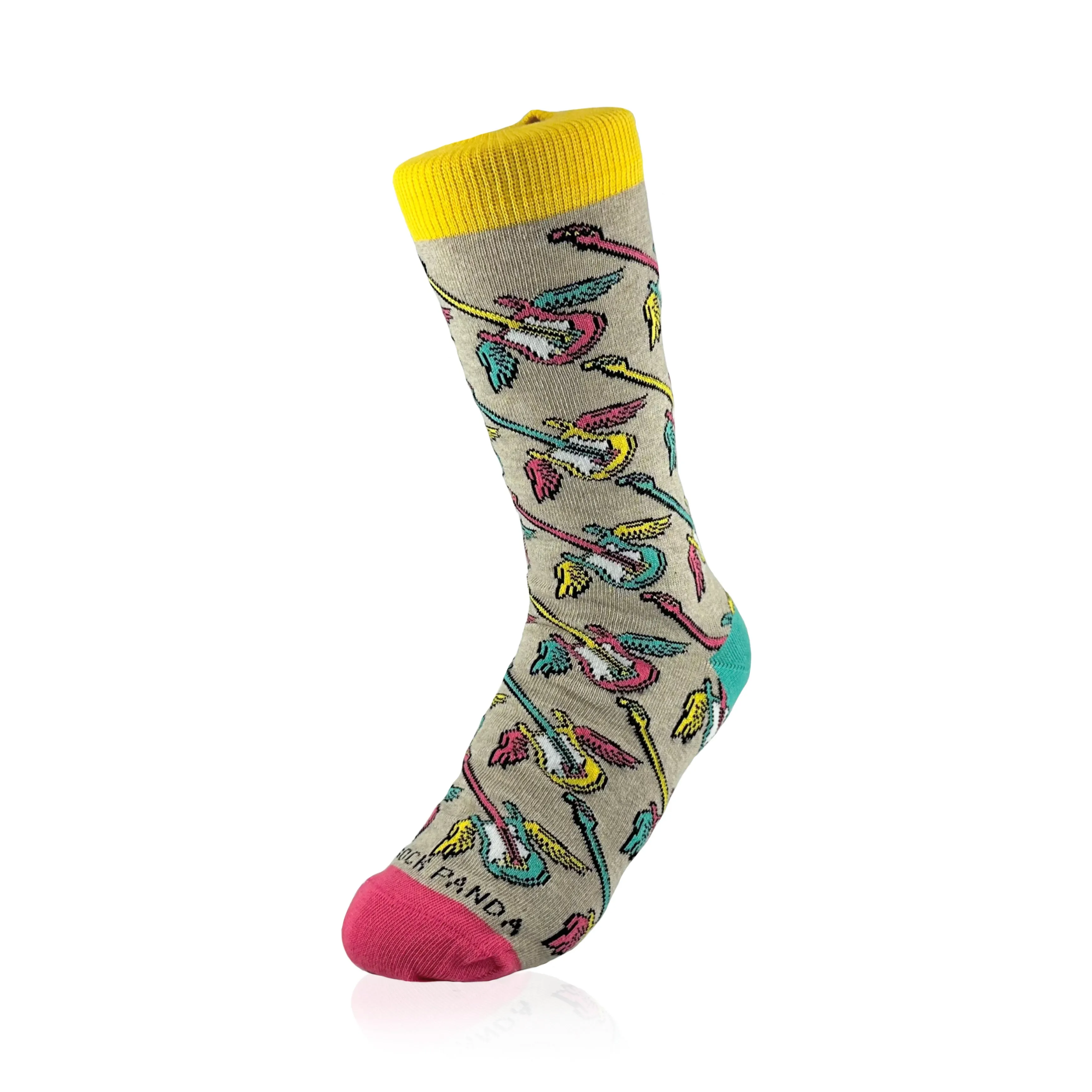 Flying Guitar Pattern Socks from the Sock Panda (Adult Small -  Shoe Sizes 2-5)