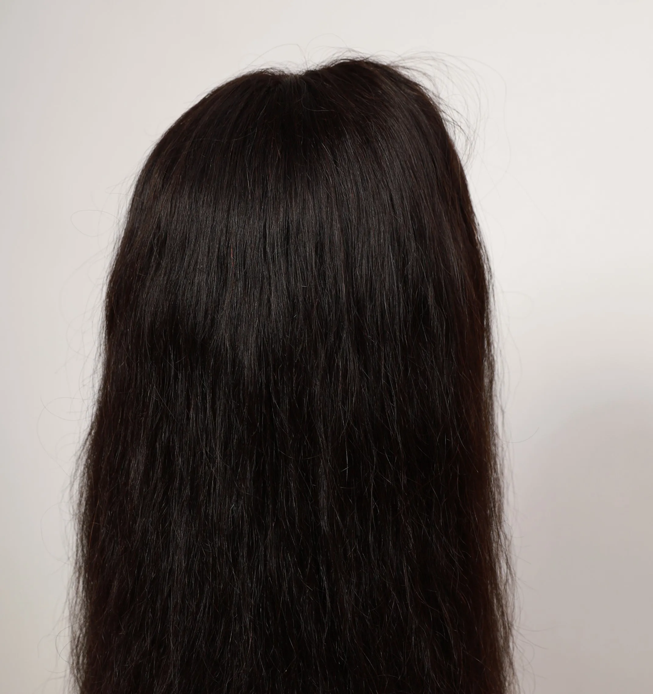 Genuine Hair Full Lace Wig Brunette Brown 16 - 22 Inches