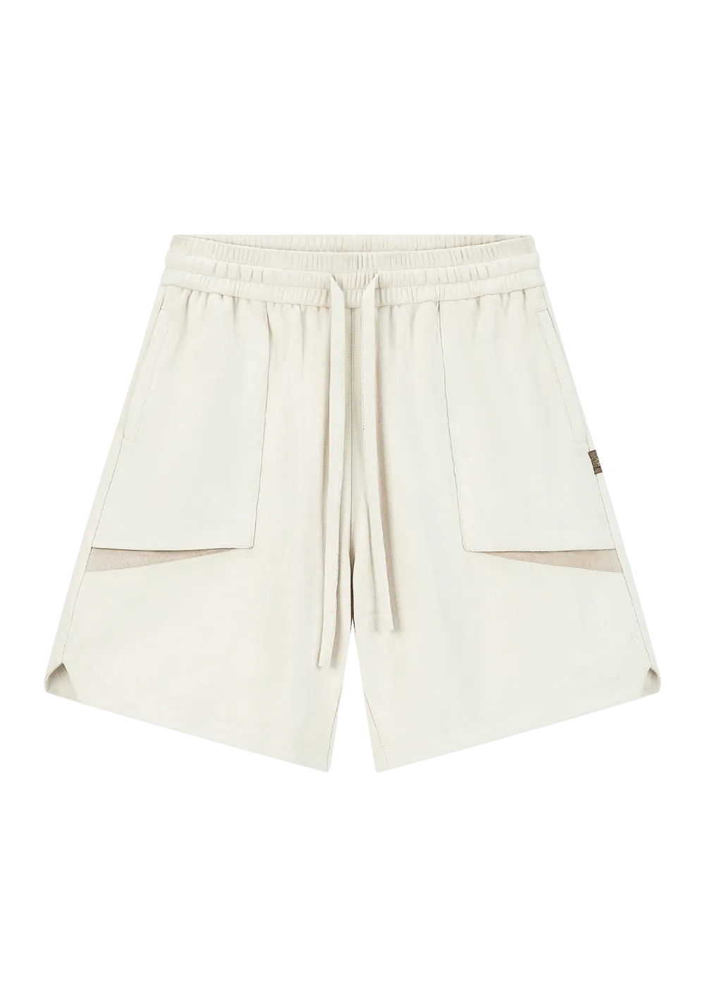 Irregular Pocket Suede Shorts