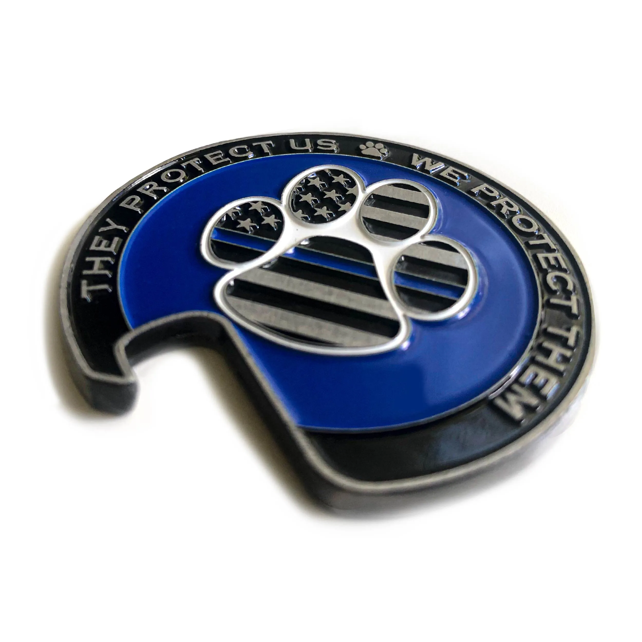 K9 Challenge Coin Bottle Opener