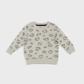 KC - Kids 'Grey' Cheeta Dot Print Fleece Sweatshirt KC223