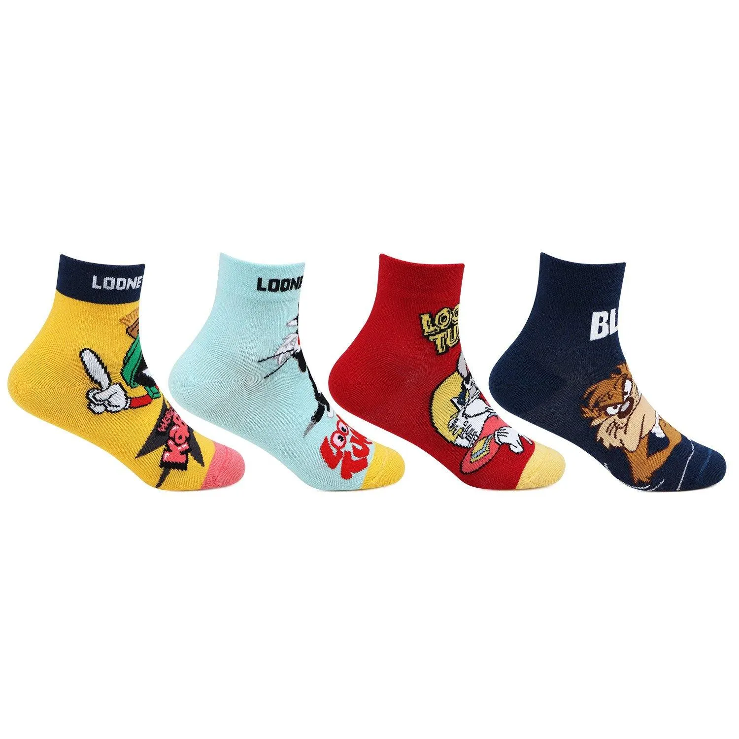 Looney Tunes Socks For Kids - Pack Of 4