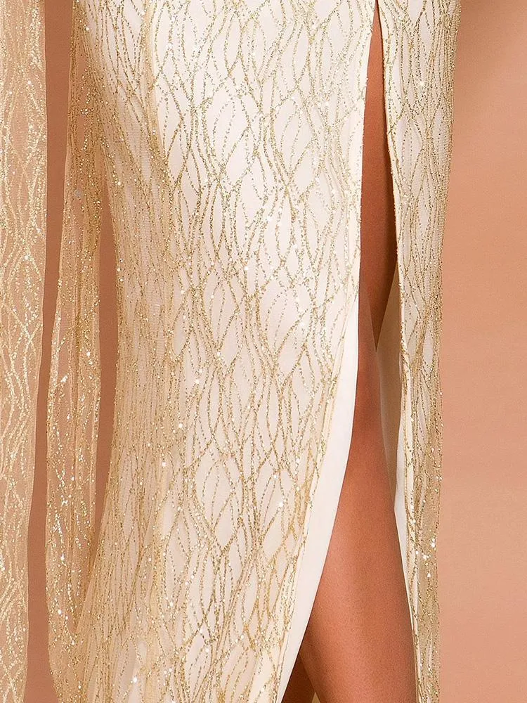 Lucia Gold Glitter Gown