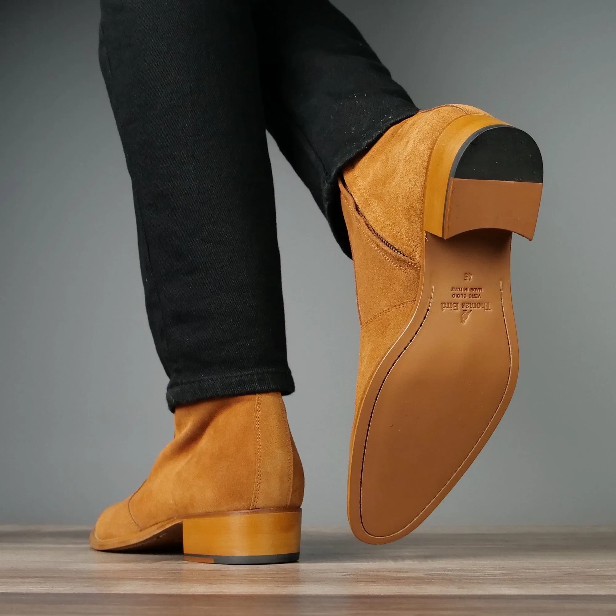 Memphis Zip Boot Tan Suede