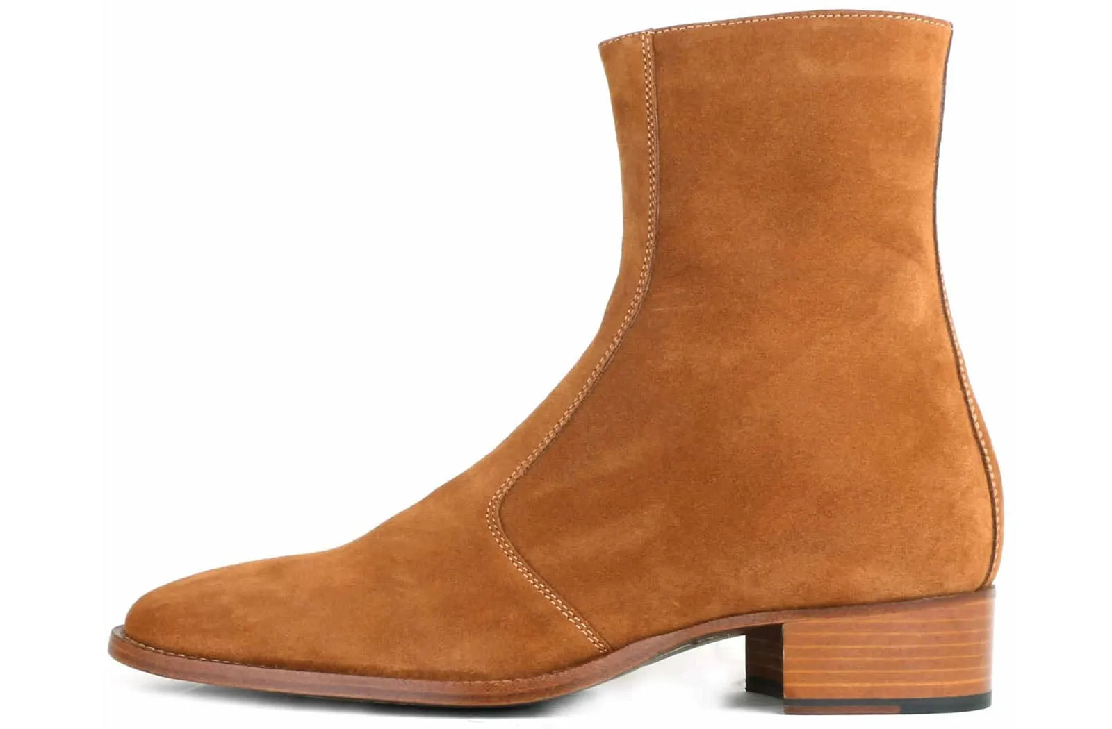 Memphis Zip Boot Tan Suede