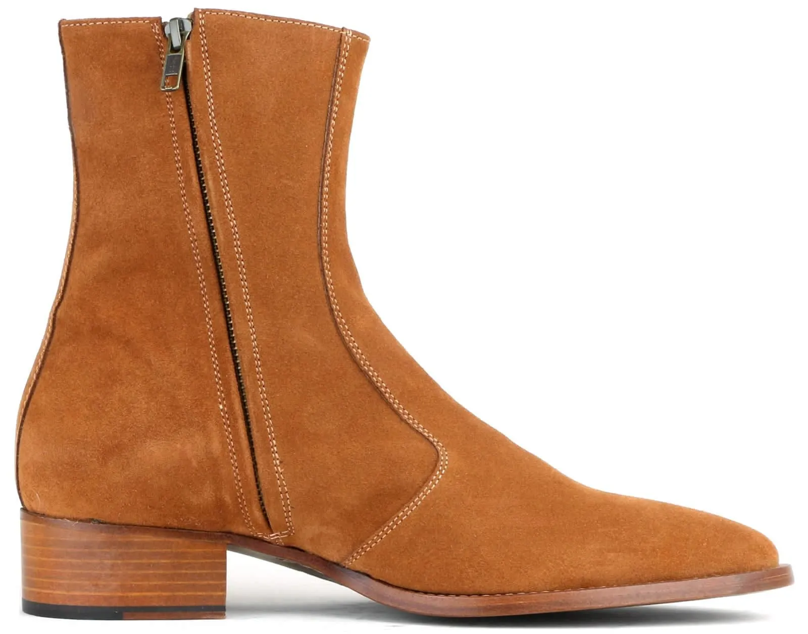 Memphis Zip Boot Tan Suede