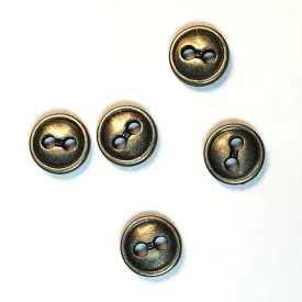 Metal Buttons (à l'unité) - Antic bronze - 12 mm