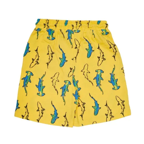 MI - Kids 'Yellow' Printed Cotton Shorts MI828