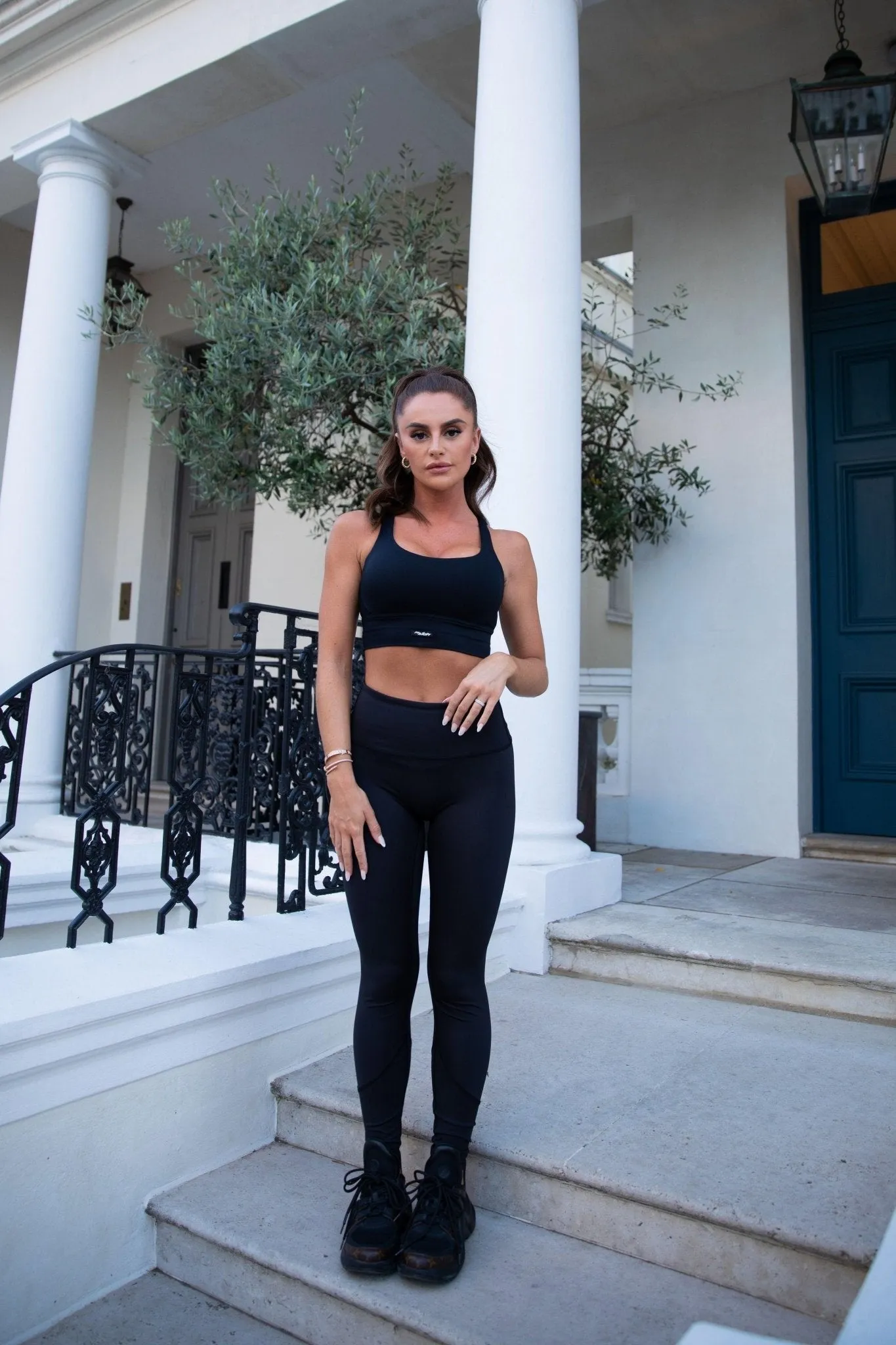 Mia Sullys Black Cross Over Sports Bra