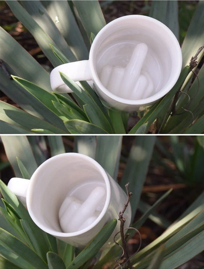 Middle Finger Prank Mug