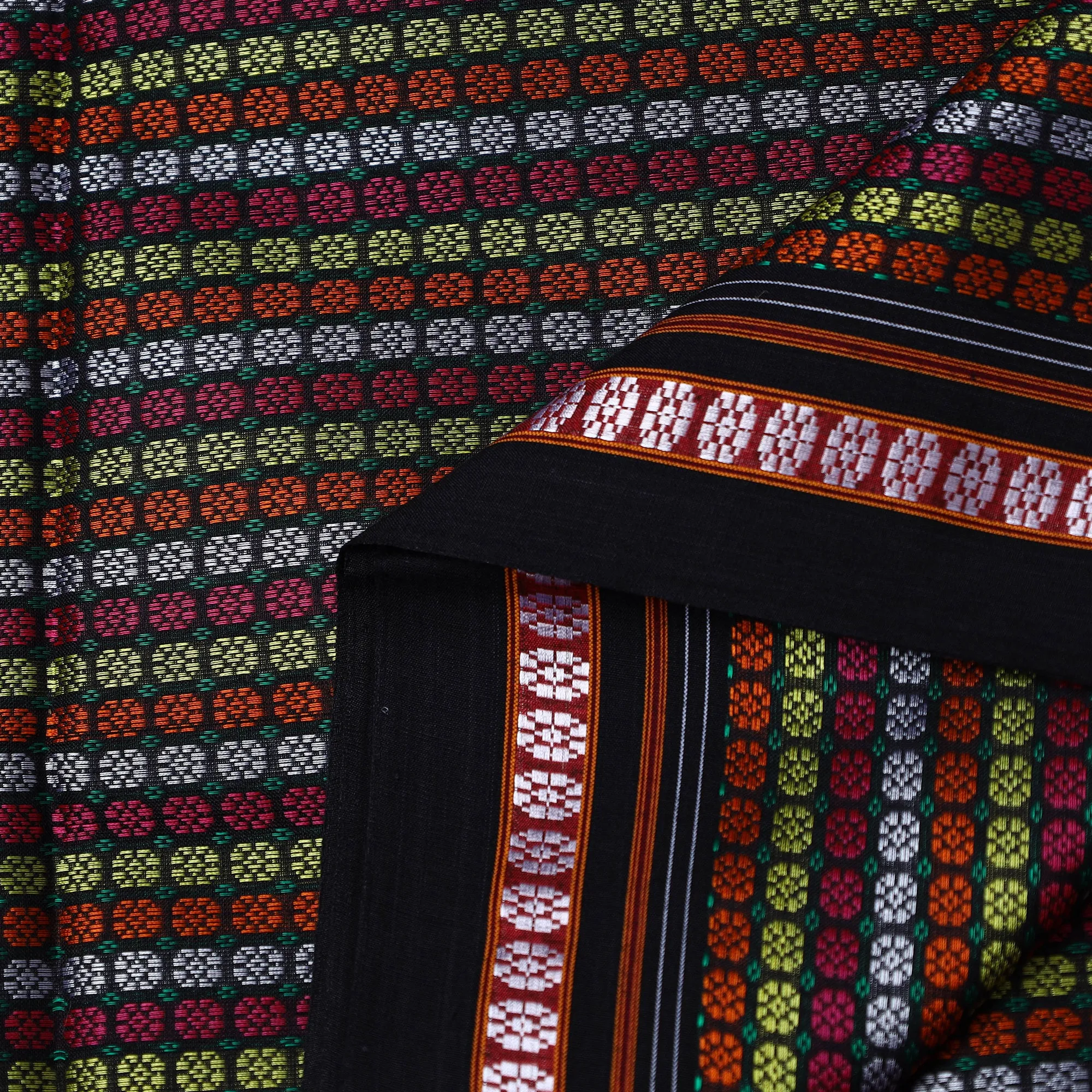 Multicolor - Traditional Khun Weave Cotton Fabric 26