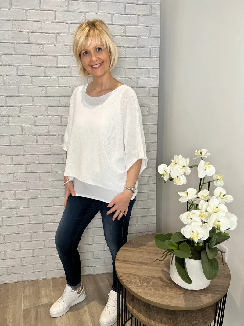 Nina Fine Knit Top Zest