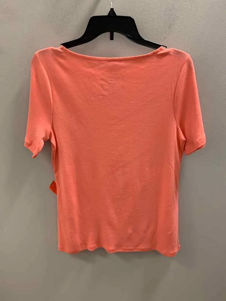 NWT CHARTER CLUB Tops Size M Peach SHORT SLEEVES TOP