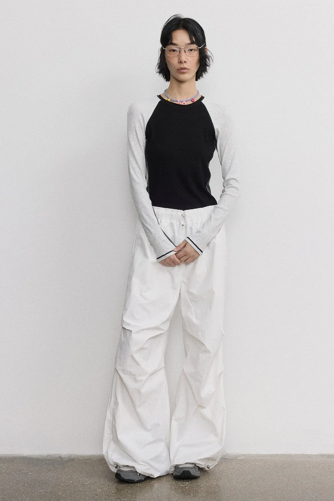 Nylon functional relaxed fit parachute pants | 3 color