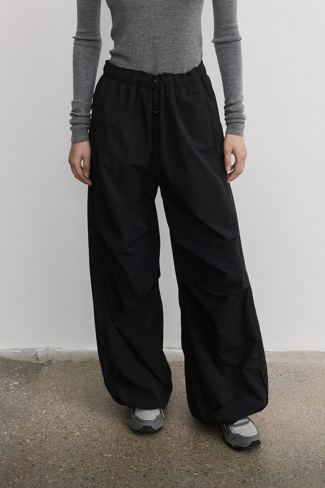 Nylon functional relaxed fit parachute pants | 3 color