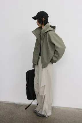 Nylon functional relaxed fit parachute pants | 3 color