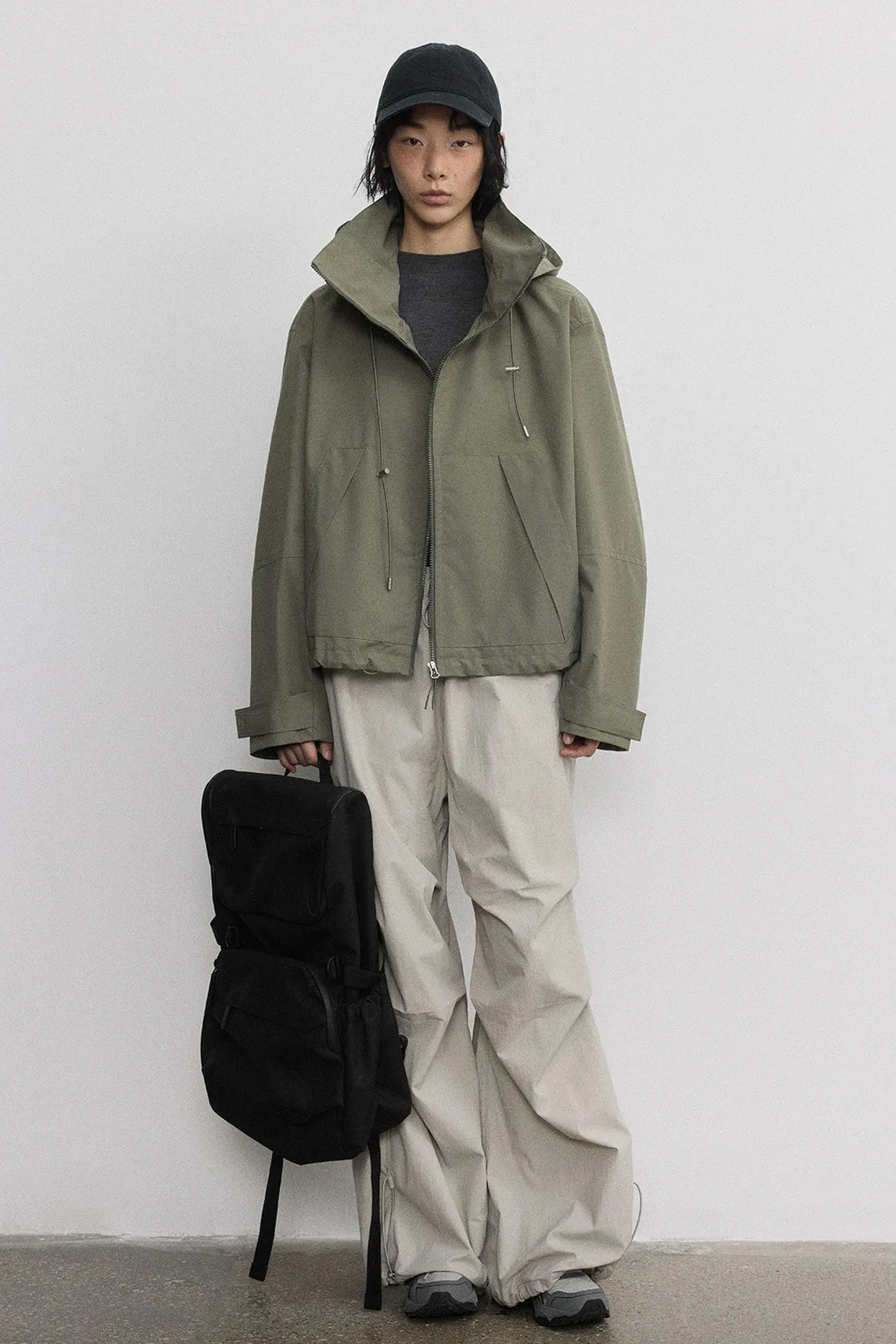 Nylon functional relaxed fit parachute pants | 3 color