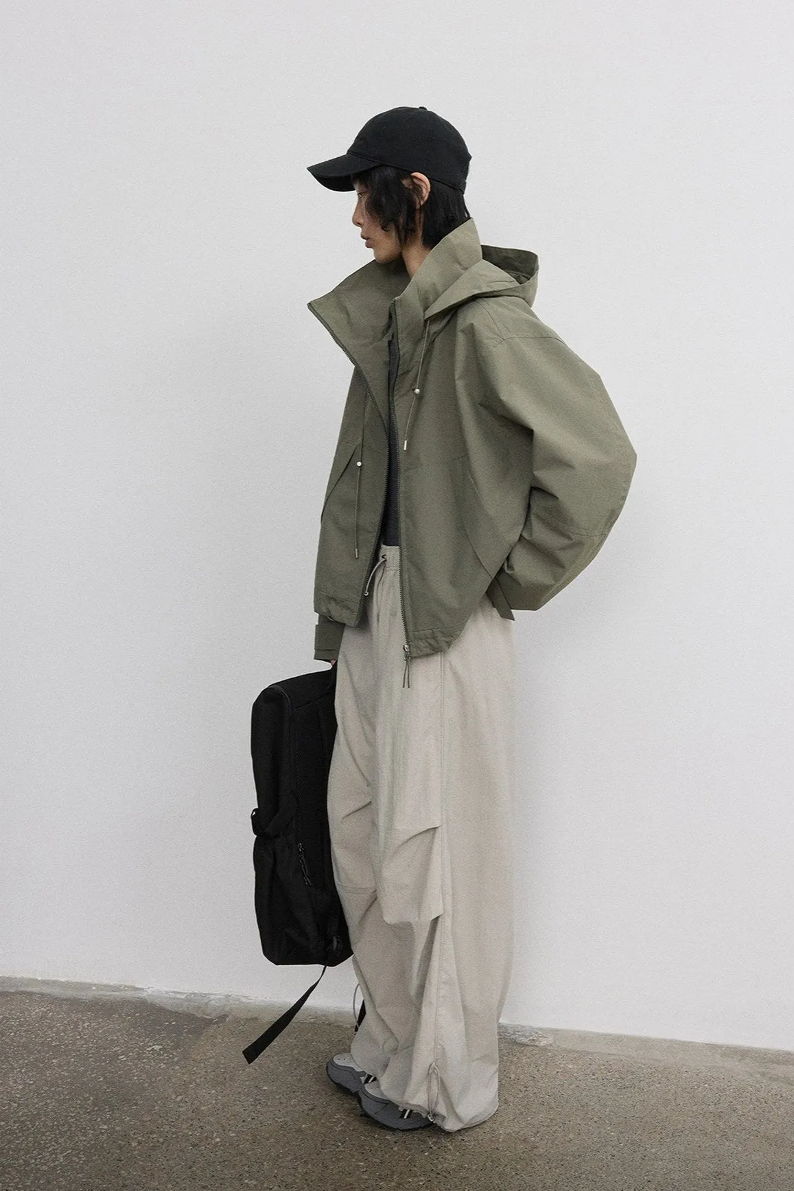 Nylon functional relaxed fit parachute pants | 3 color