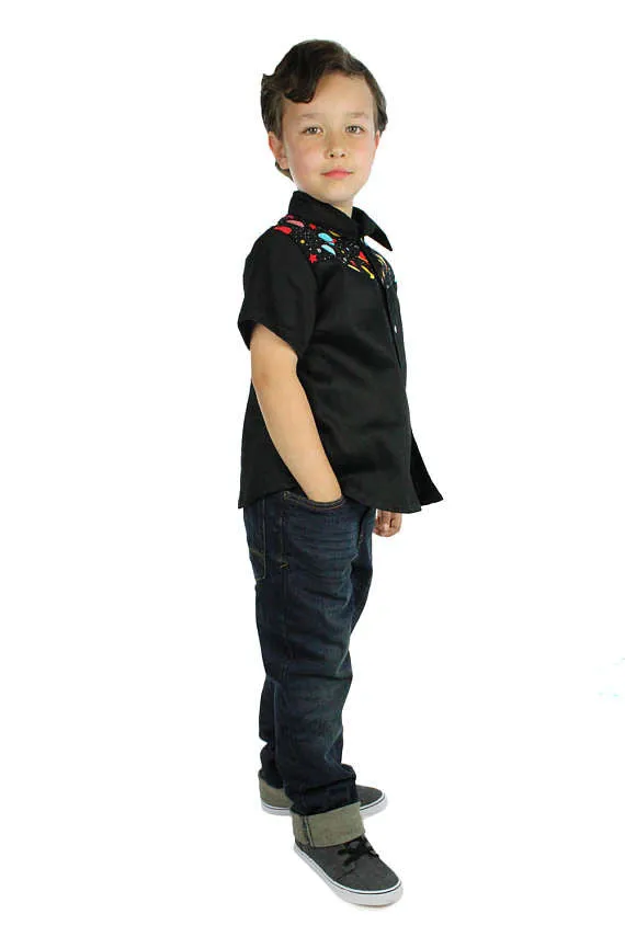 Outer Space Boy's Snap Top #BTOS-604