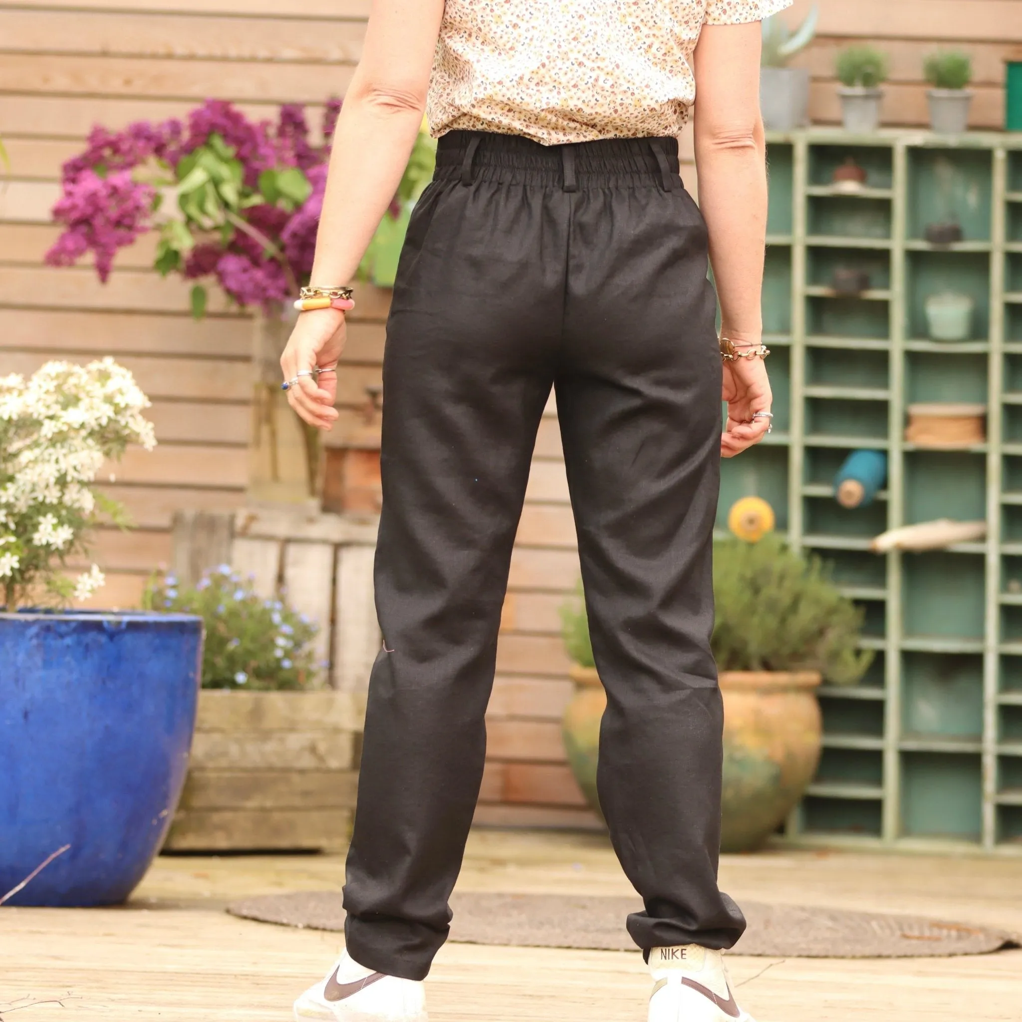 Pantalon Marcus - lin noir
