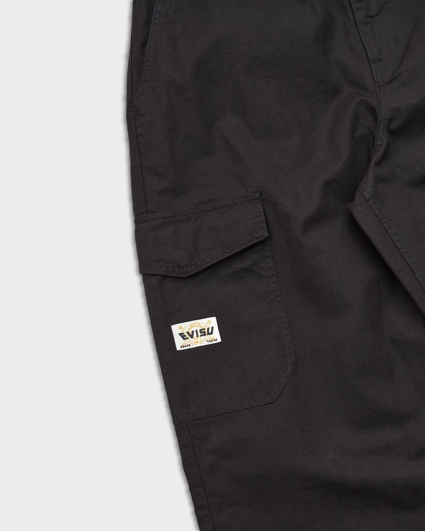 Pantalone Evisu & Hand Brush Daicock Print Nero