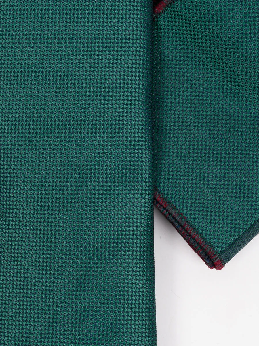 Peiro Butti Tie with Pocket Square Green Self Weaved PBTPS012