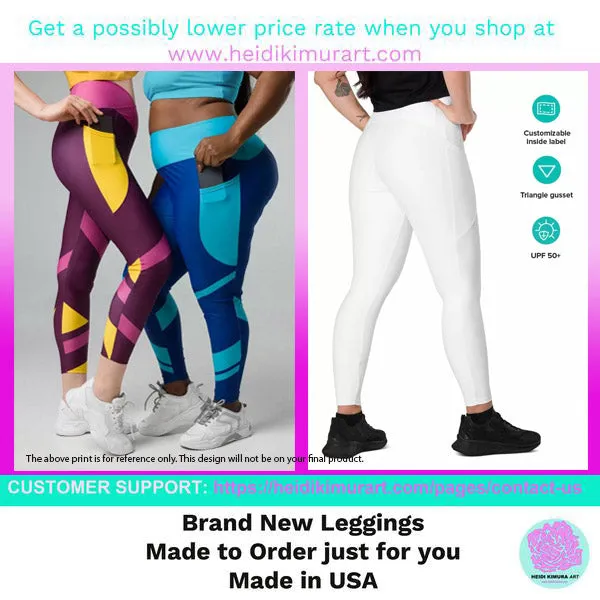 Purple Tie Dye Women's Tights, Best Pink Purple Tie Dye Print Women's Crossover Leggings With Pockets For Ladies - Made in USA/EU/MX